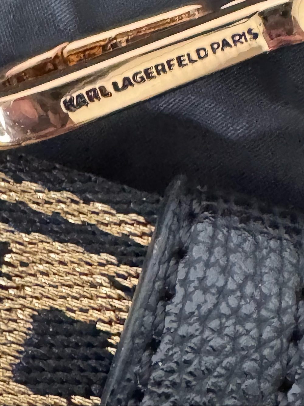 Karl Lagerfeld unique shape,embroidered brand spell out,branded crossbody strap - Picture 5 of 10